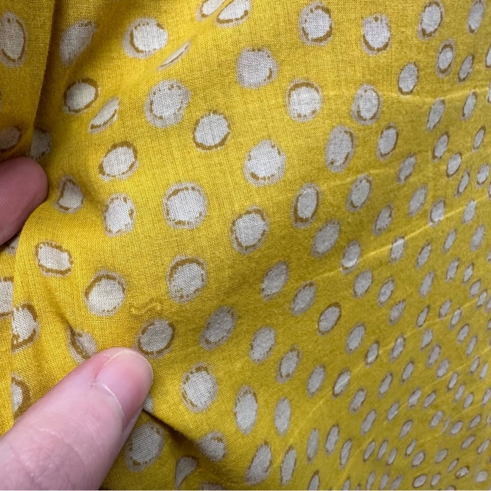 Anthropologie Odille high low Mustard yellow tunic top Oversized Lagenlook SZ 12 - Picture 8 of 8